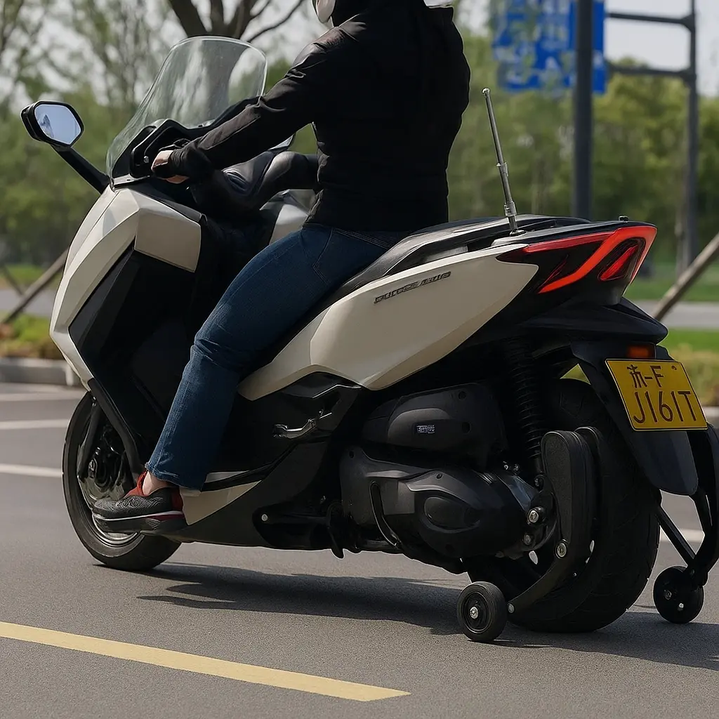 Motorcycle Auxiliary Support Wheels for Stability & Balance