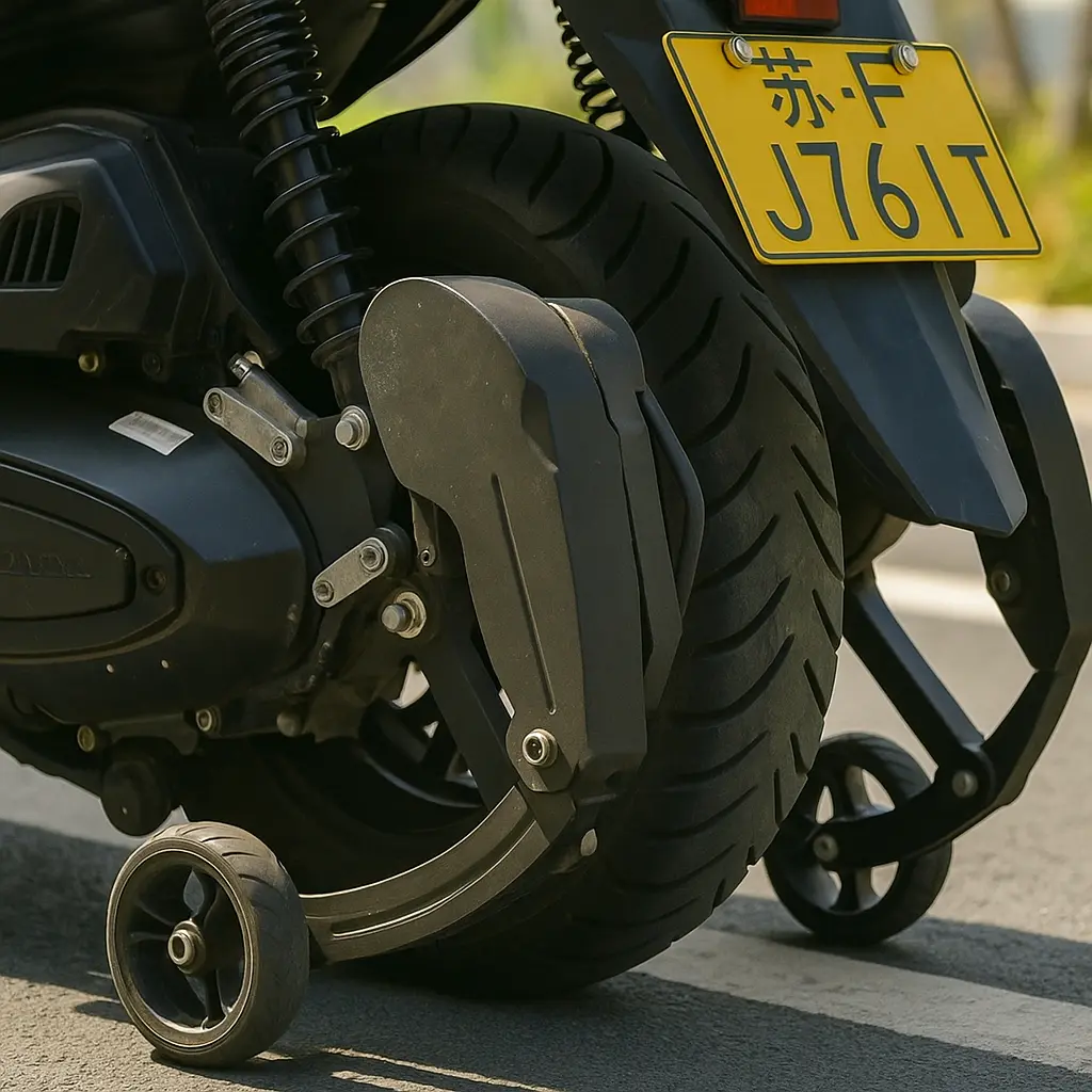 Motorcycle Auxiliary Support Wheels for Stability & Balance